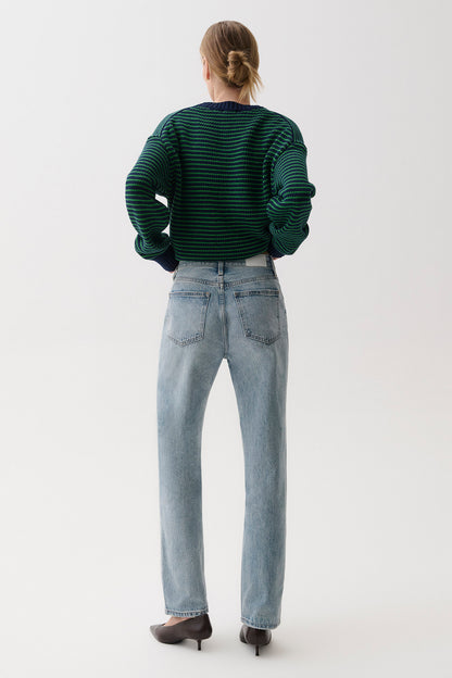 Cassie Super High Rise Straight Jean - Bramble
