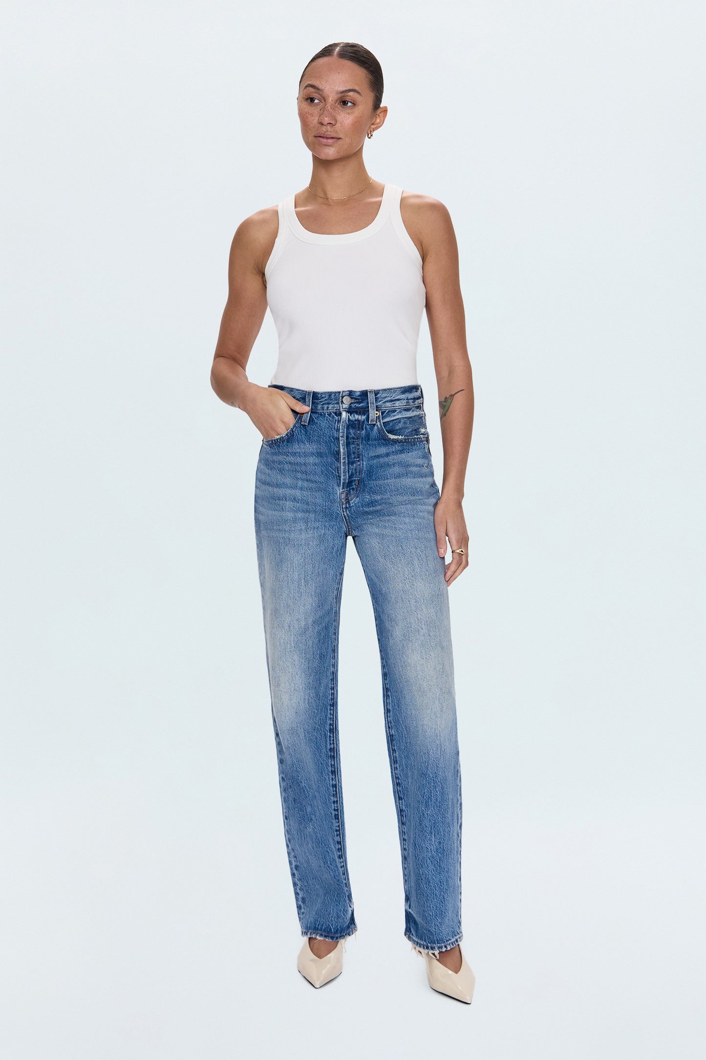 Cassie Super High Rise Straight Jean - Serpentine Vintage