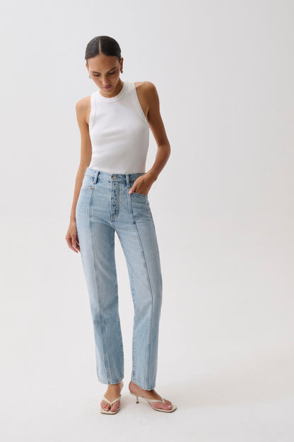Cassie Super High Rise Straight Jean - Vibes