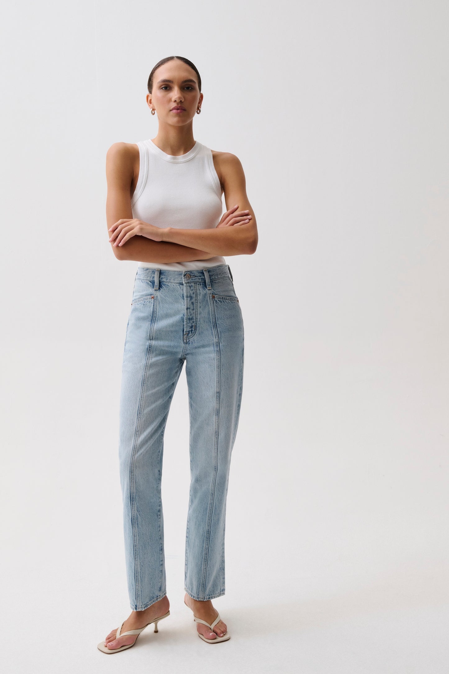 Cassie Super High Rise Straight Jean - Vibes
