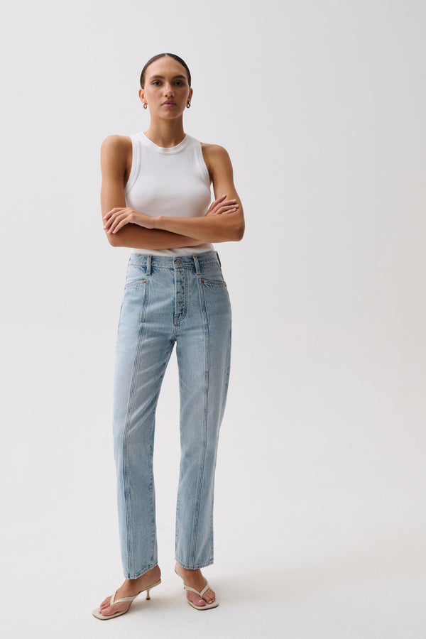 Cassie Super High Rise Straight Jean - Vibes