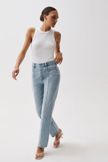 Cassie Super High Rise Straight Jean - Vibes