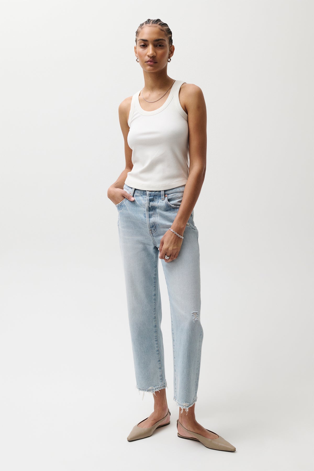 Cassie Super High Rise Straight Jean Radiant Vintage