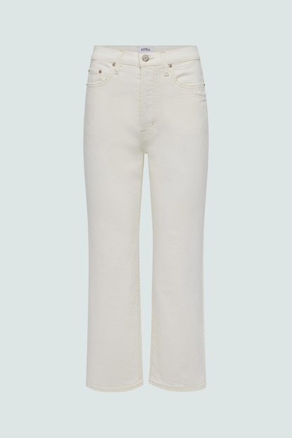 Cassie Crop Super High Rise Straight Crop Jean - Sand Vintage