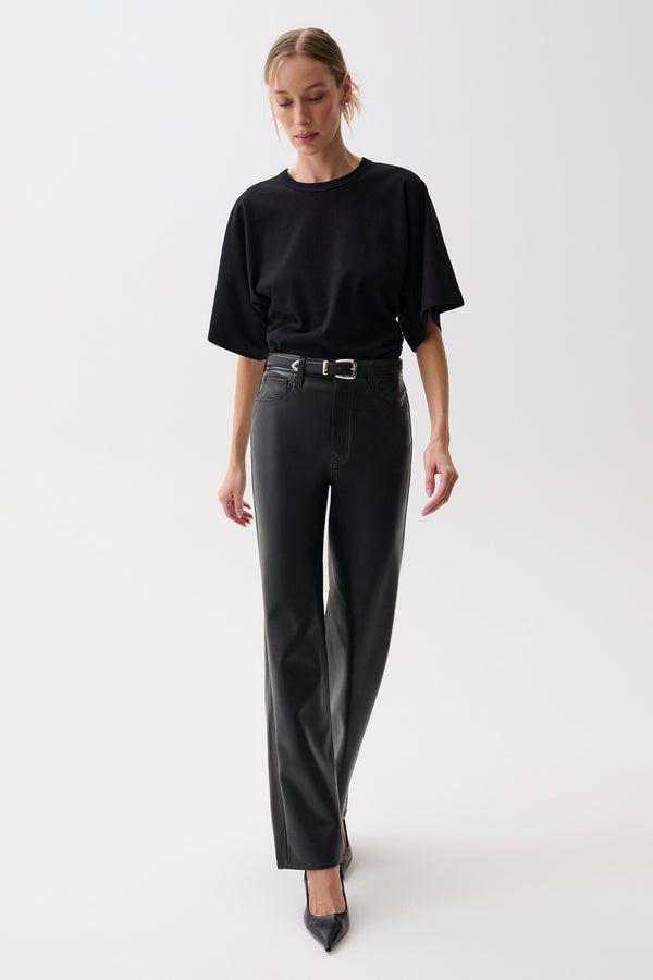 Cassie Super High Rise Straight Pant - Onyx