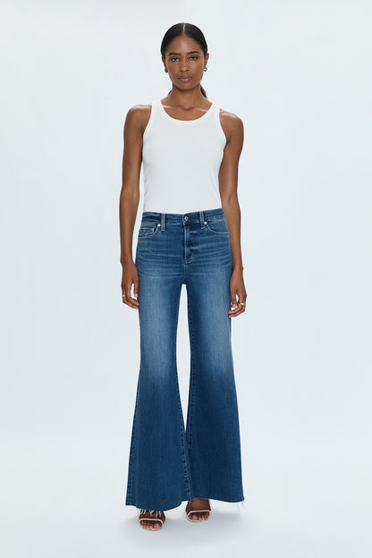 PETITE Izzy Mid Rise Wide Leg Jean - Study