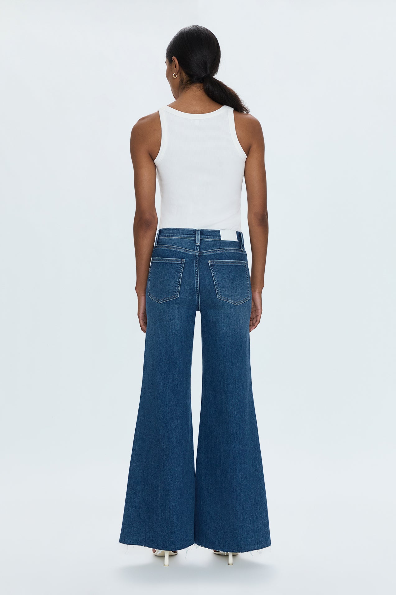 PETITE Izzy Mid Rise Wide Leg Jean - Study