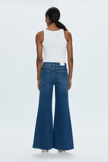PETITE Izzy Mid Rise Wide Leg Jean - Study