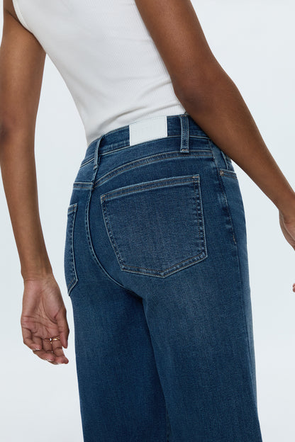 PETITE Izzy Mid Rise Wide Leg Jean - Study