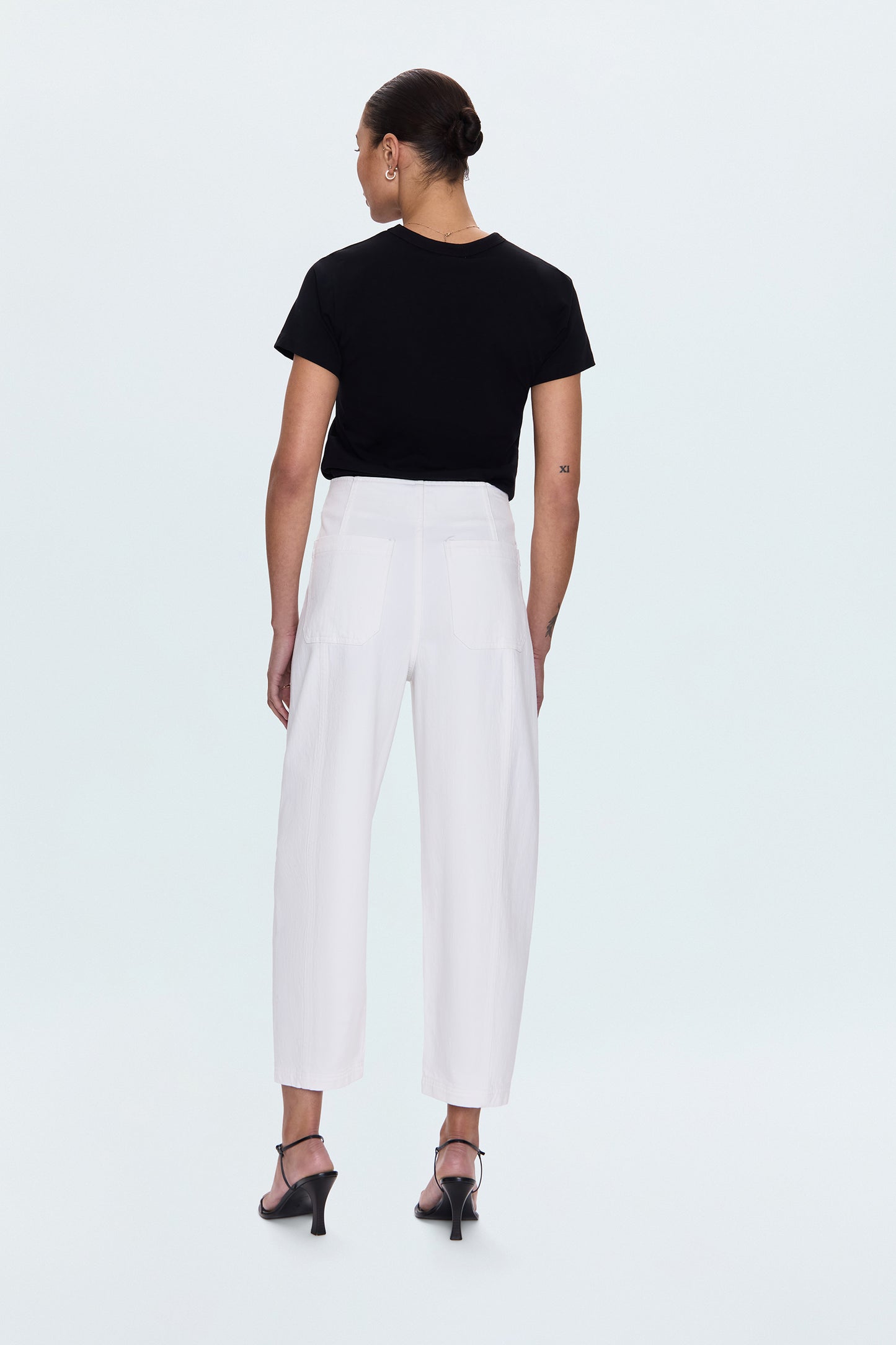 Blair High Rise Seamed Barrel Jean - Vivid White