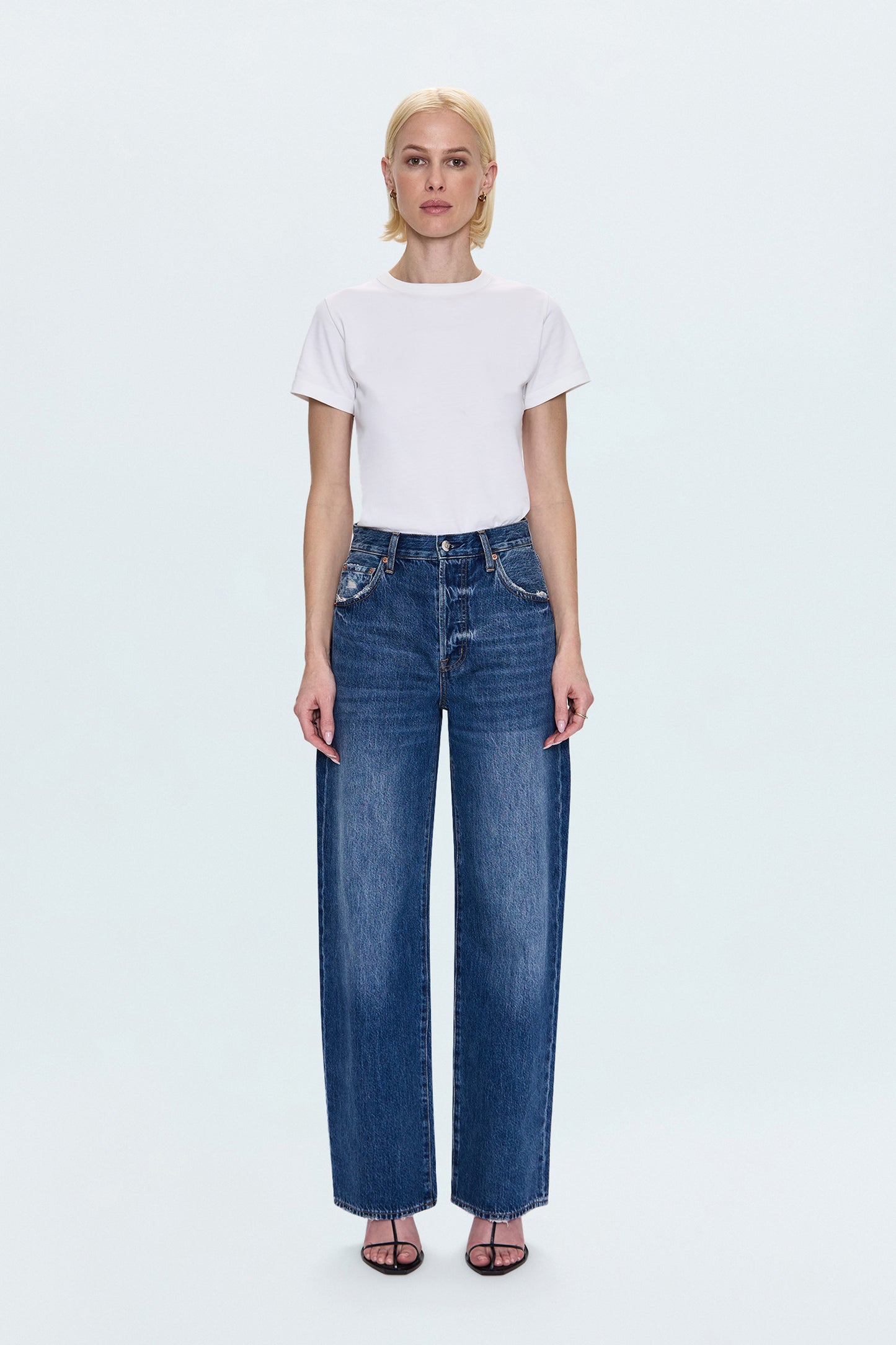 Tate High Rise Bowed Wide Leg Jean - Fulton
