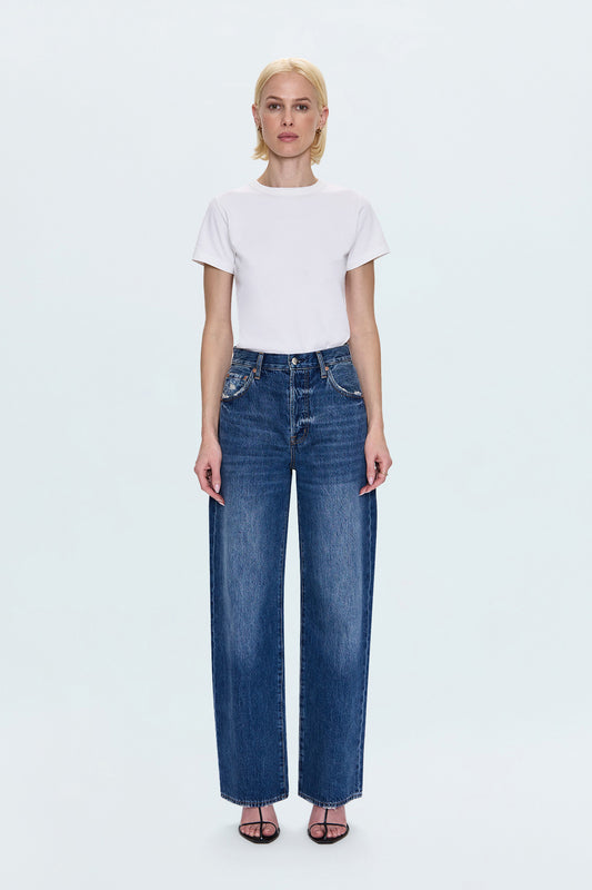 Tate High Rise Bowed Wide Leg Jean - Fulton