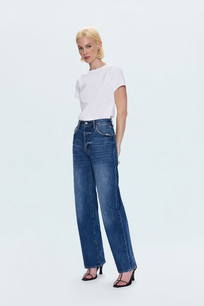 Tate High Rise Bowed Wide Leg Jean - Fulton