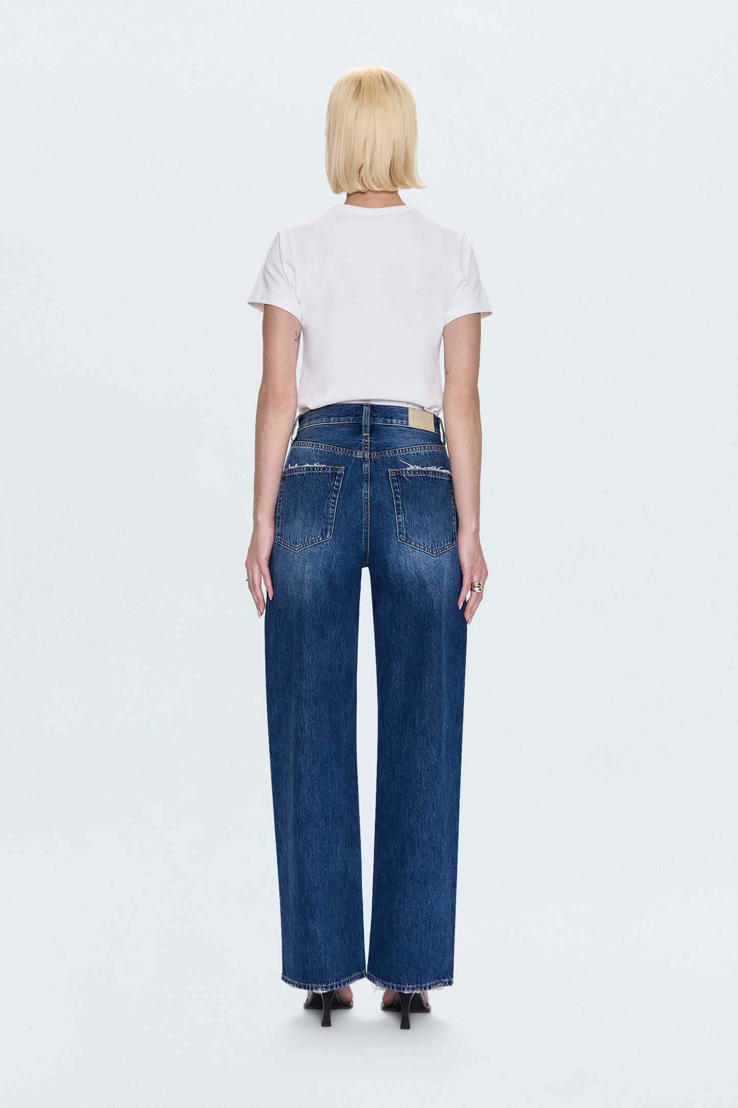 Tate High Rise Bowed Wide Leg Jean - Fulton