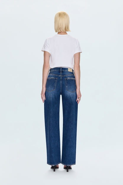 Tate High Rise Bowed Wide Leg Jean - Fulton
