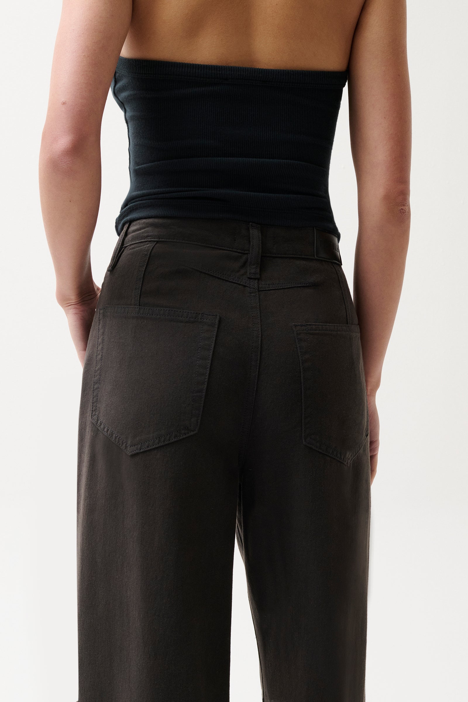Sydney High Rise Linen Bowed Wide - Bristol Black – Pistola Denim