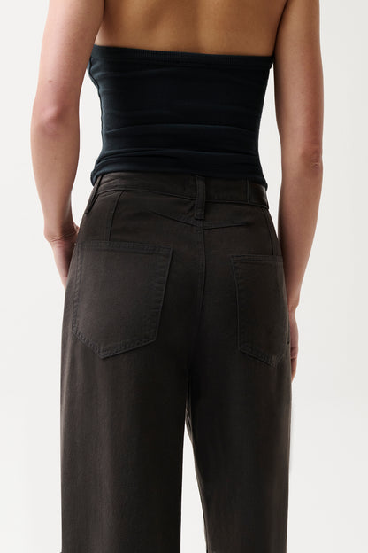 Sydney High Rise Linen Bowed Wide - Bristol Black