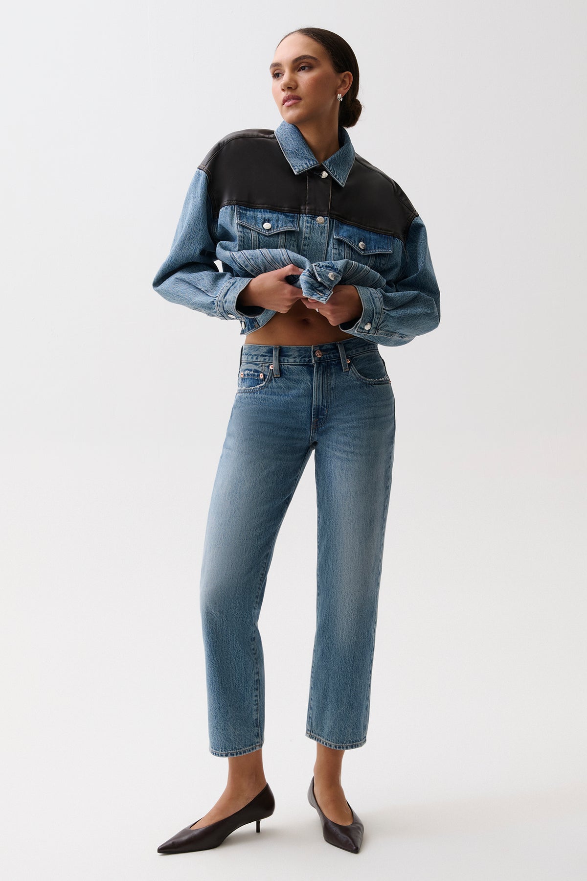 Issa Mid Rise Relaxed Ankle Straight - Metropolis