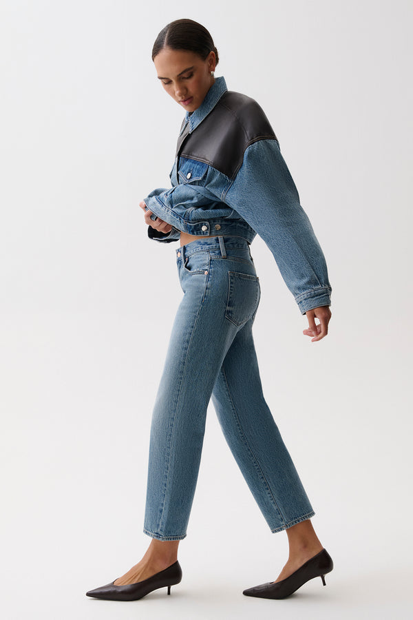 Issa Mid Rise Relaxed Ankle Straight - Metropolis