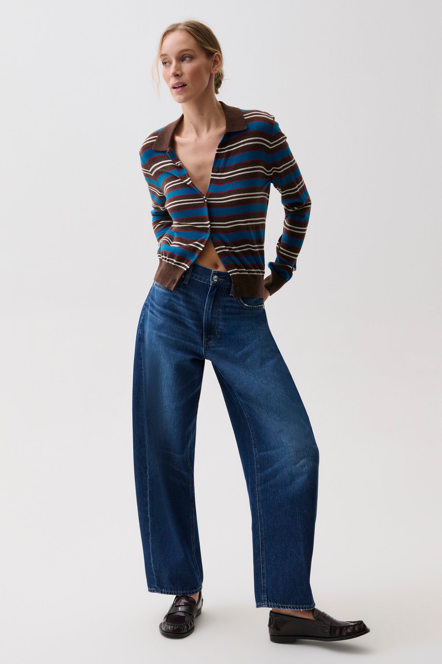Sacha High Rise Relaxed Barrel - Nile