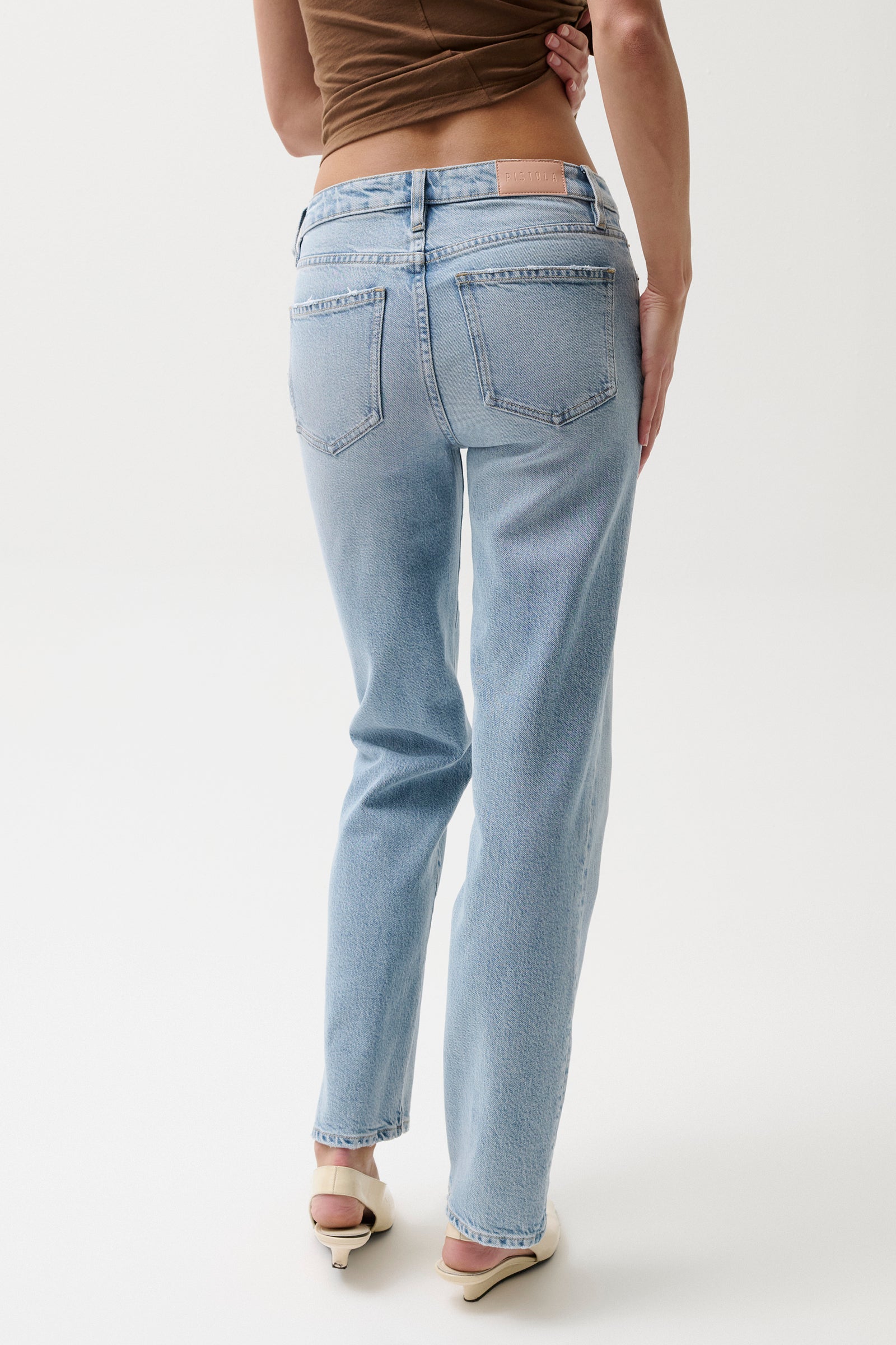 PETITE Aleks Mid Rise Straight Jean - Aegean – Pistola Denim
