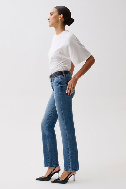 Aleks Mid Rise Straight - Sea Salt