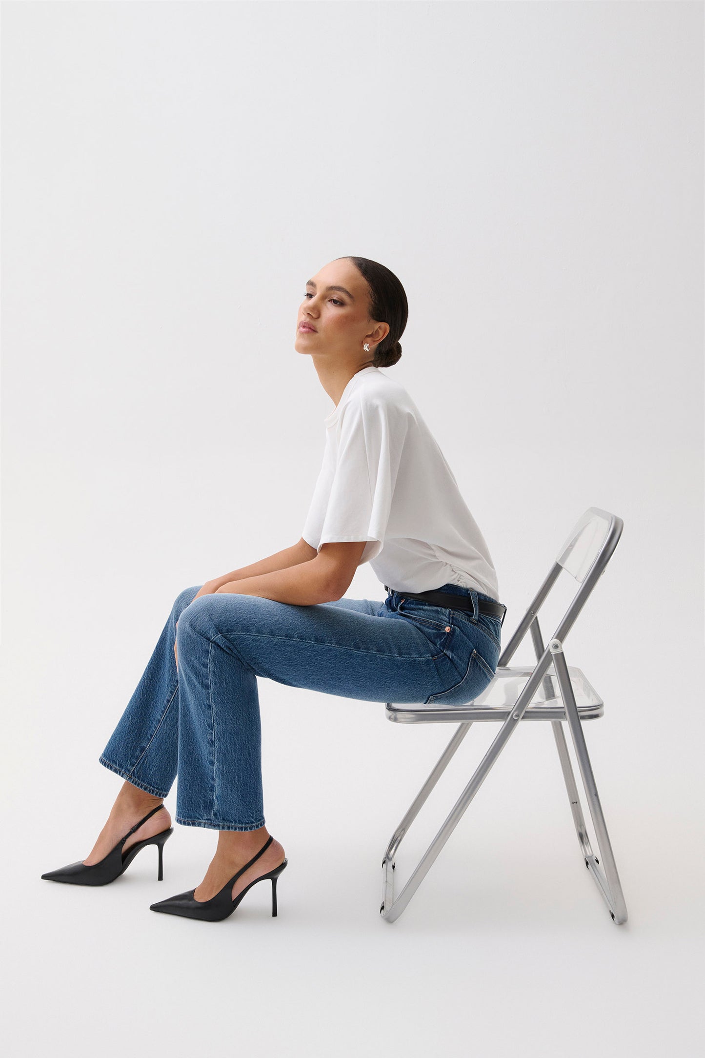 Aleks Mid Rise Straight - Sea Salt