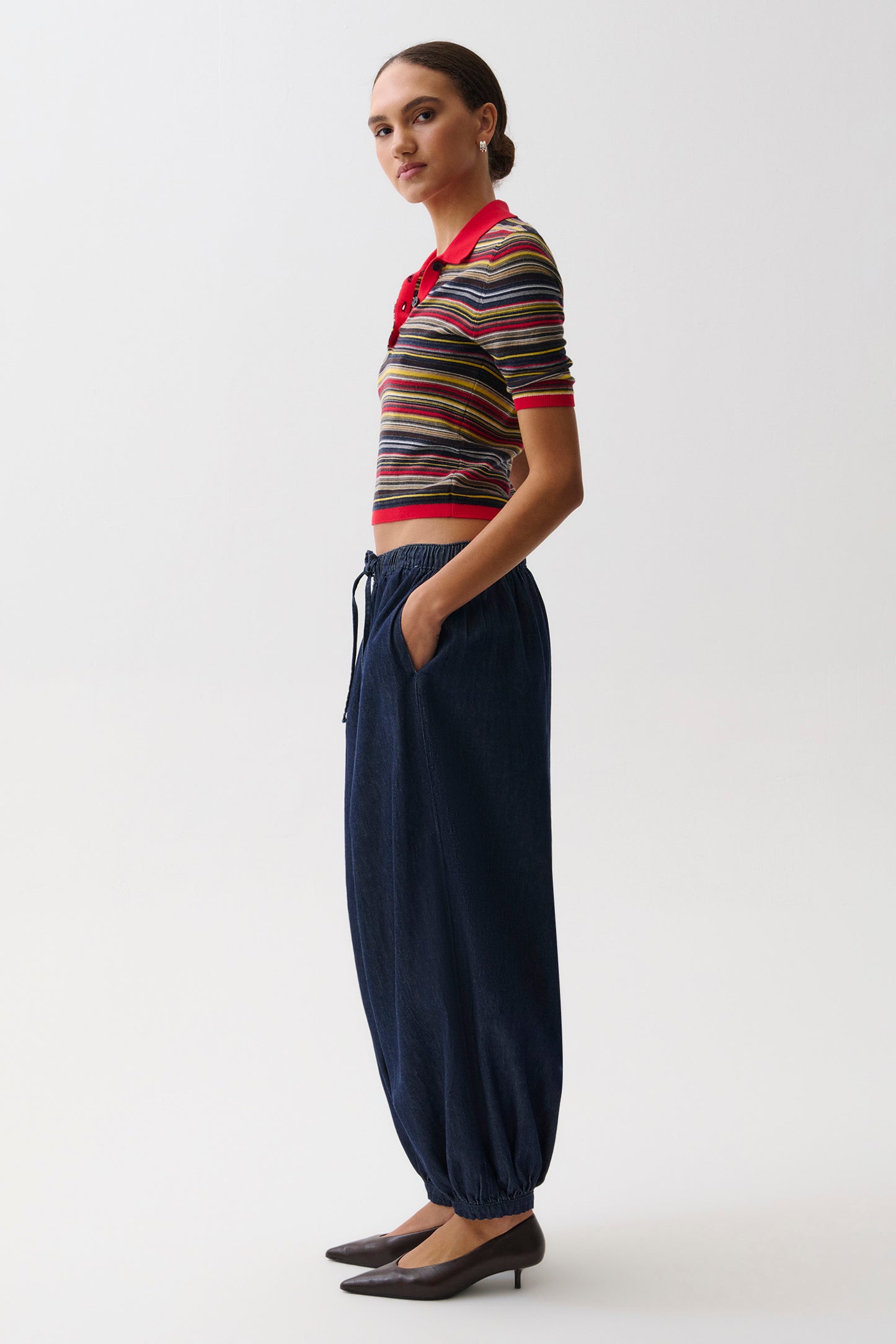 Freya Pull On Harem Pant - Celeste