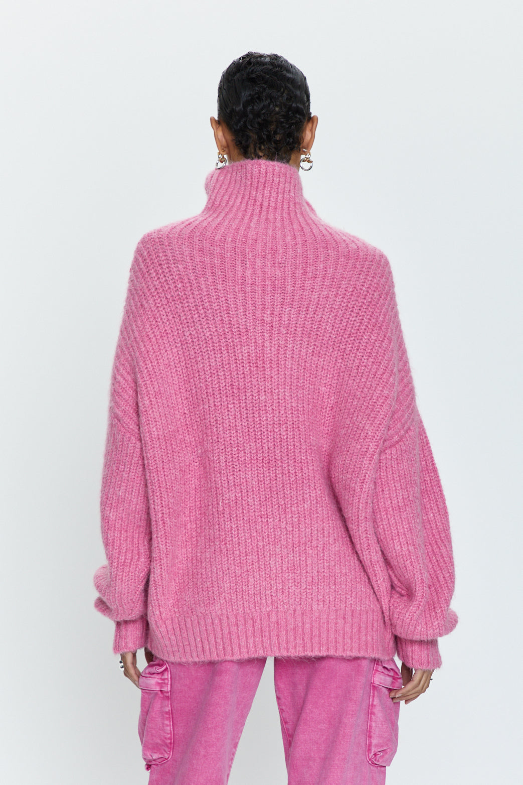 Ashley Turtleneck Sweater - Aurora Pink