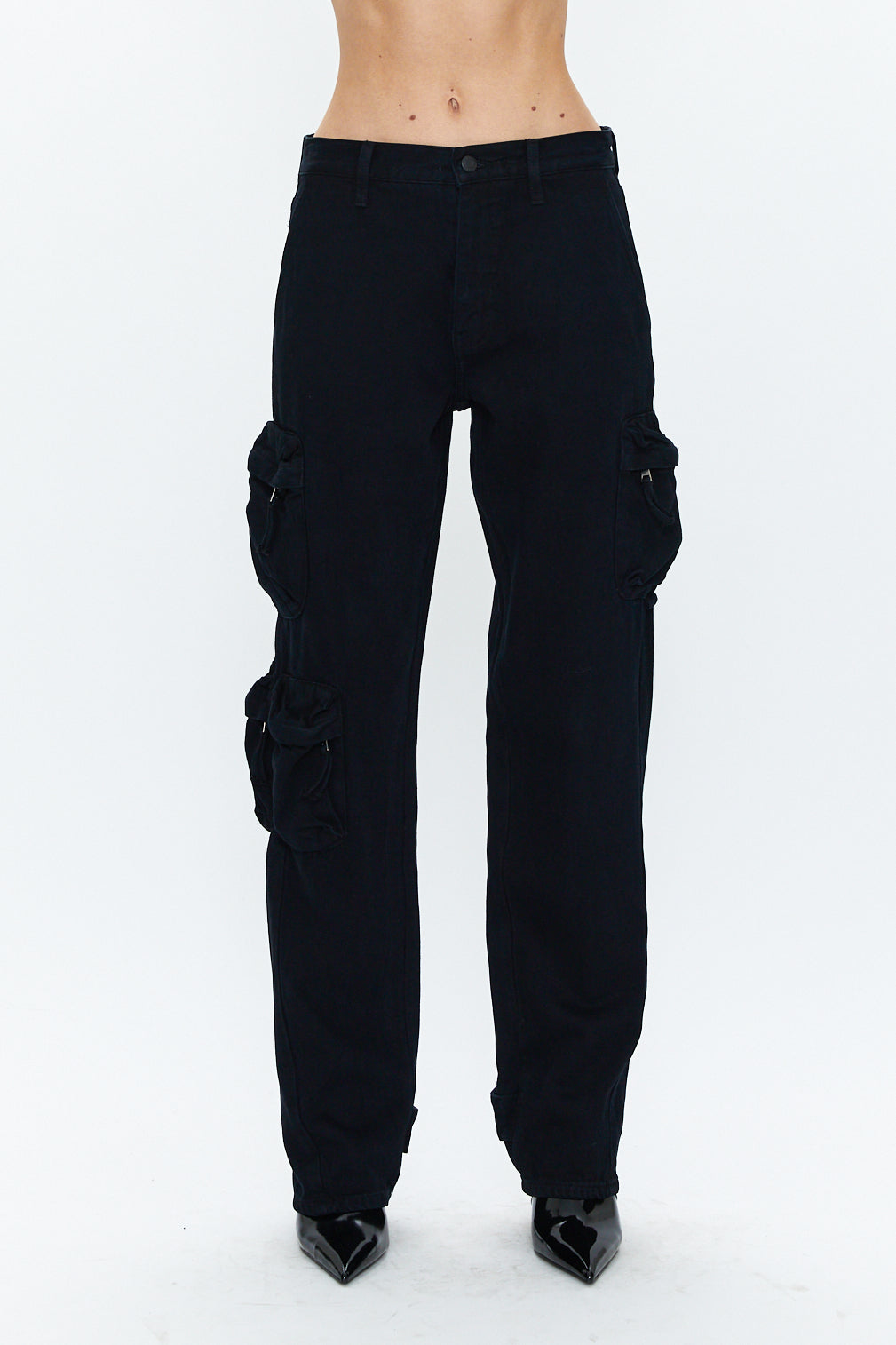 Bobbie Utility Mid Rise Loose Straight  - Abyss