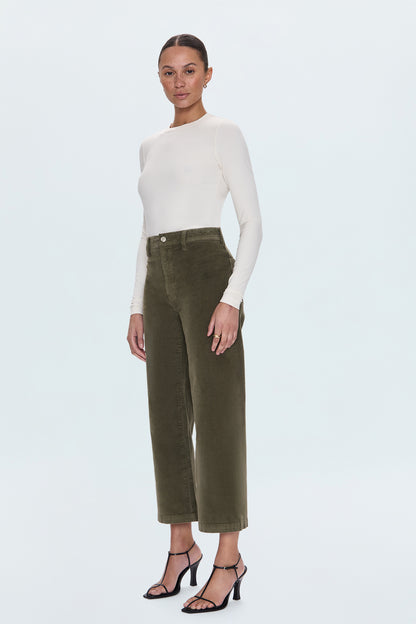 Penny Crop High Rise Wide Leg Pant - Sequoia