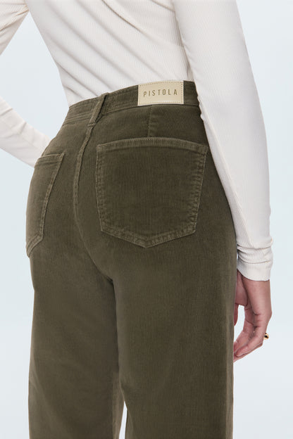 Penny Crop High Rise Wide Leg Pant - Sequoia