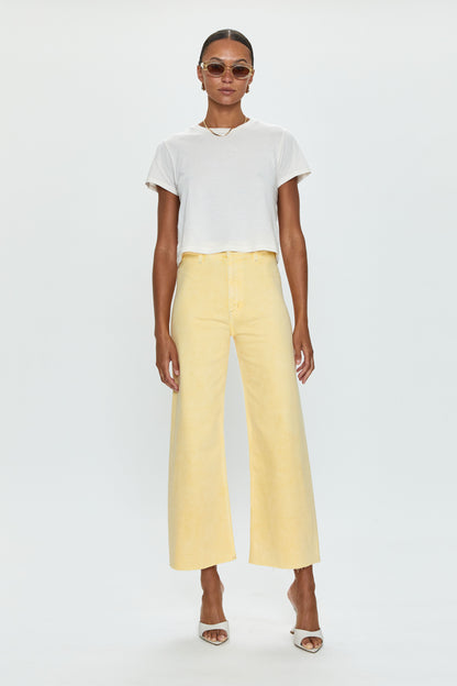 Penny High Rise Wide Leg Crop Jean -  Soft Honey