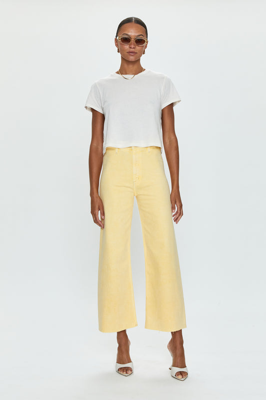 Penny High Rise Wide Leg Crop Jean -  Soft Honey