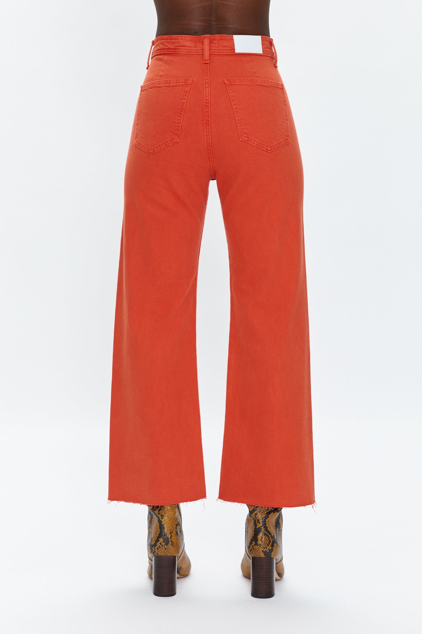 Penny High Rise Wide Leg Crop - Blood Orange