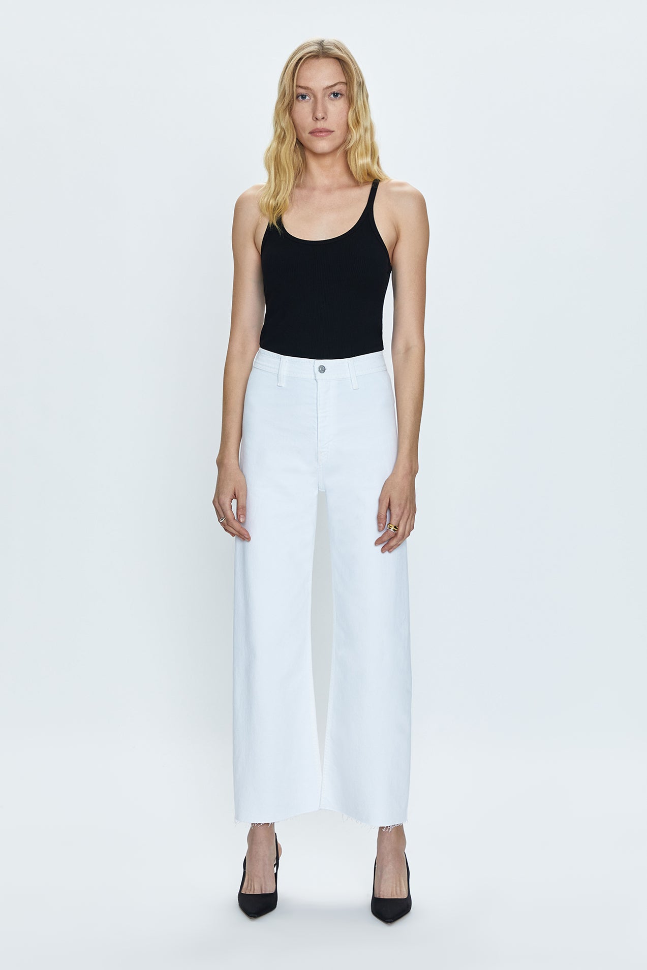 Penny High Rise Wide Leg Crop - Blizzard – Pistola Denim