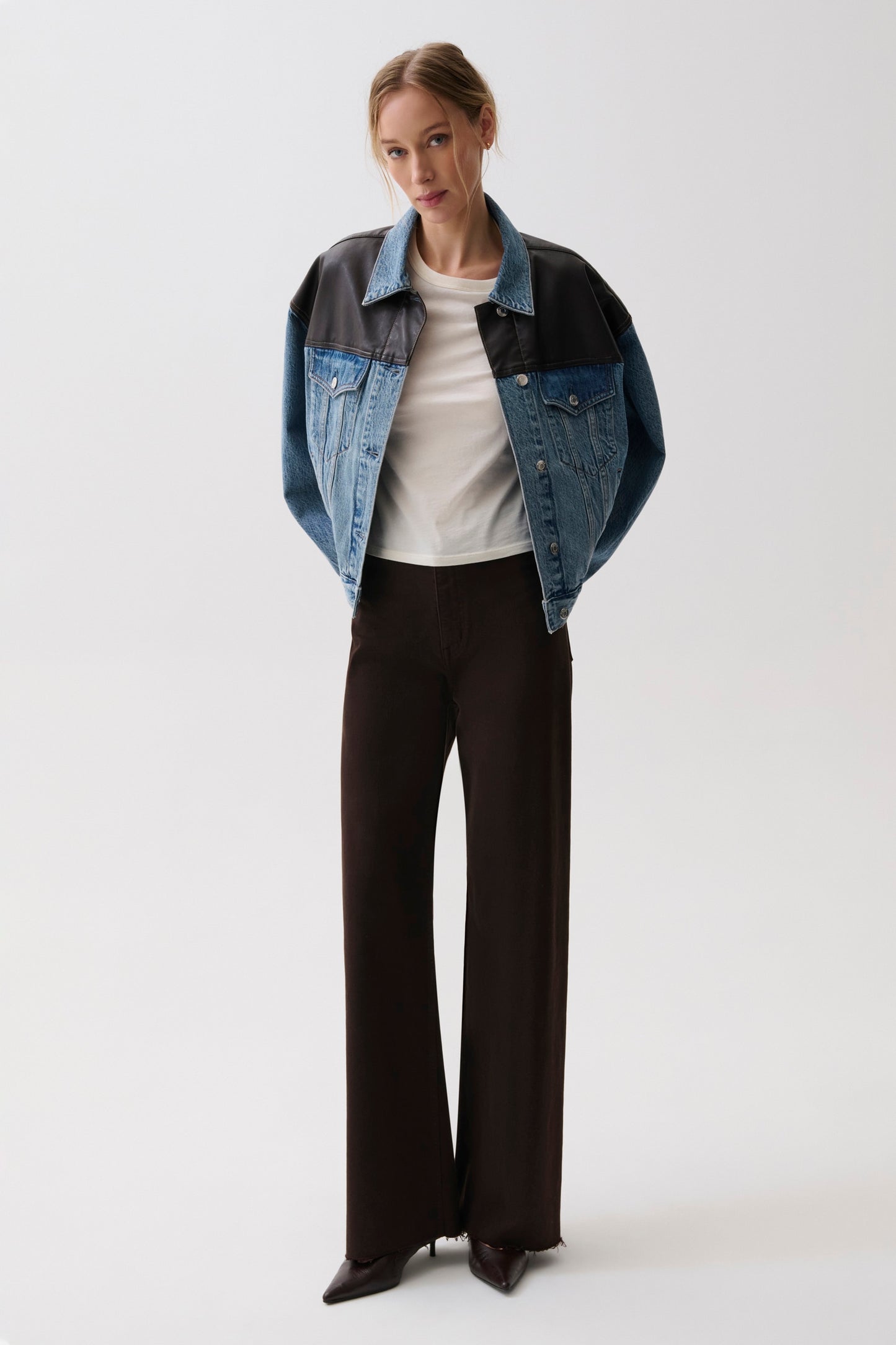 Penny High Rise Wide Leg Jean - Mocha