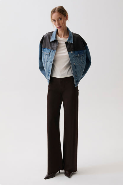Penny High Rise Wide Leg Jean - Mocha