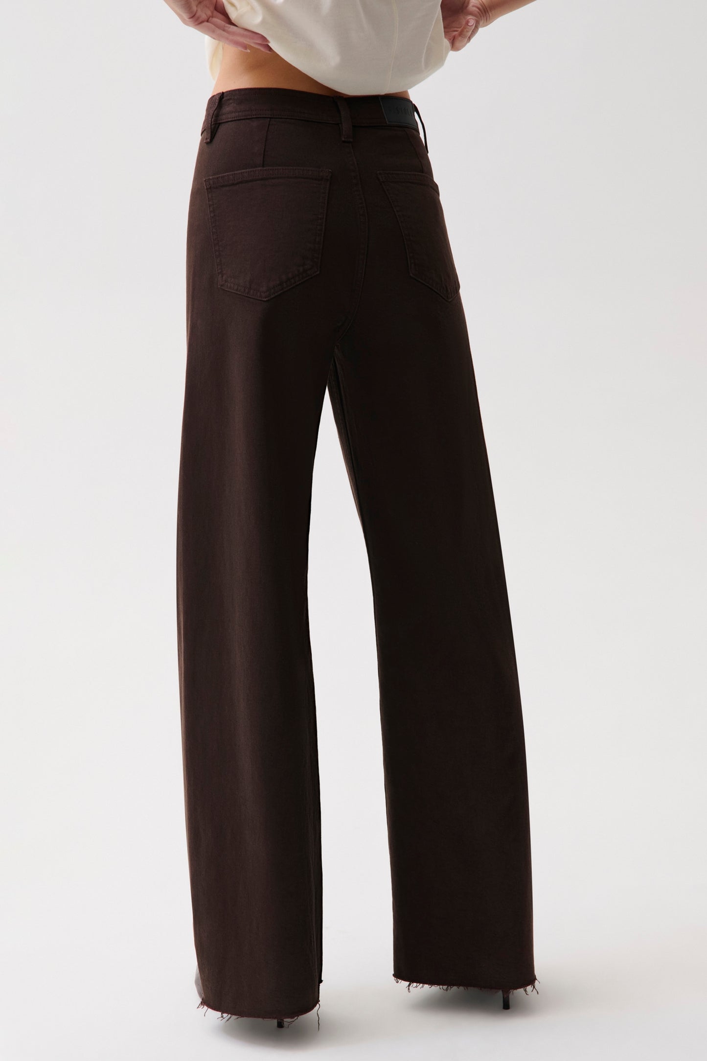 Penny High Rise Wide Leg Jean - Mocha