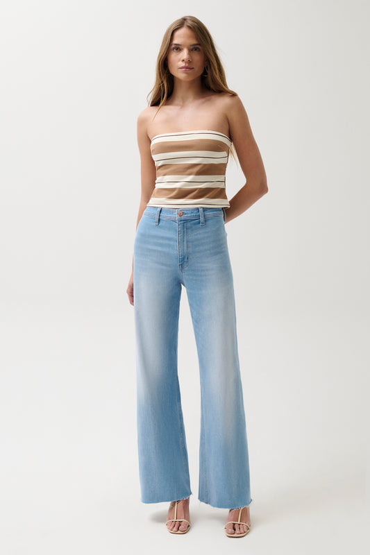 Penny High Rise Wide Leg Jean - Whisper
