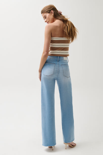 Penny High Rise Wide Leg Jean - Whisper
