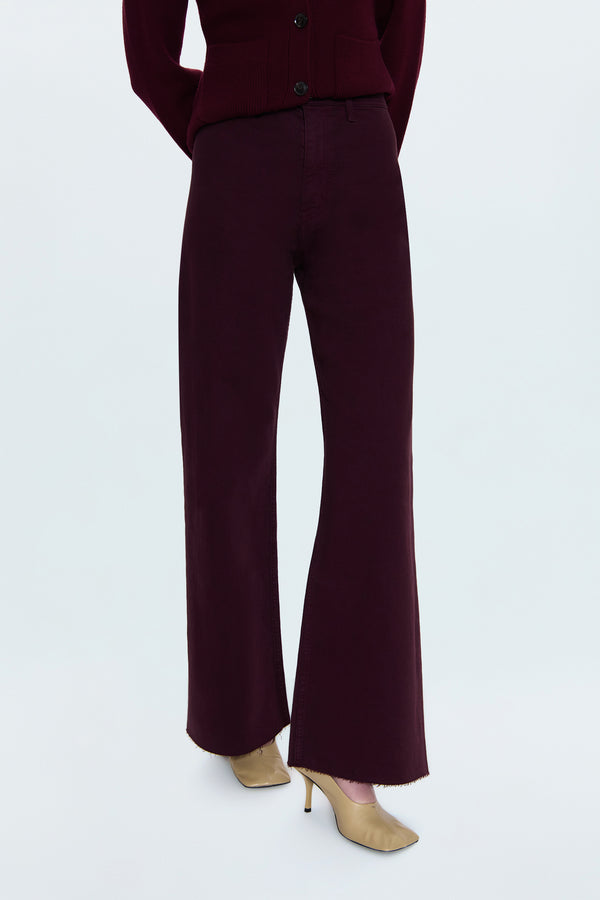 Penny High Rise Wide Leg Jean - Claret