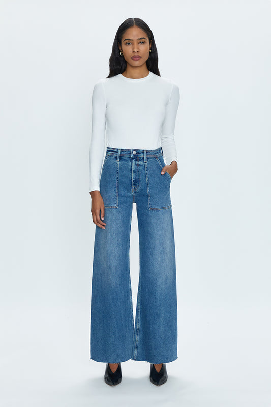 Penny High Rise Wide Jean -  Canal