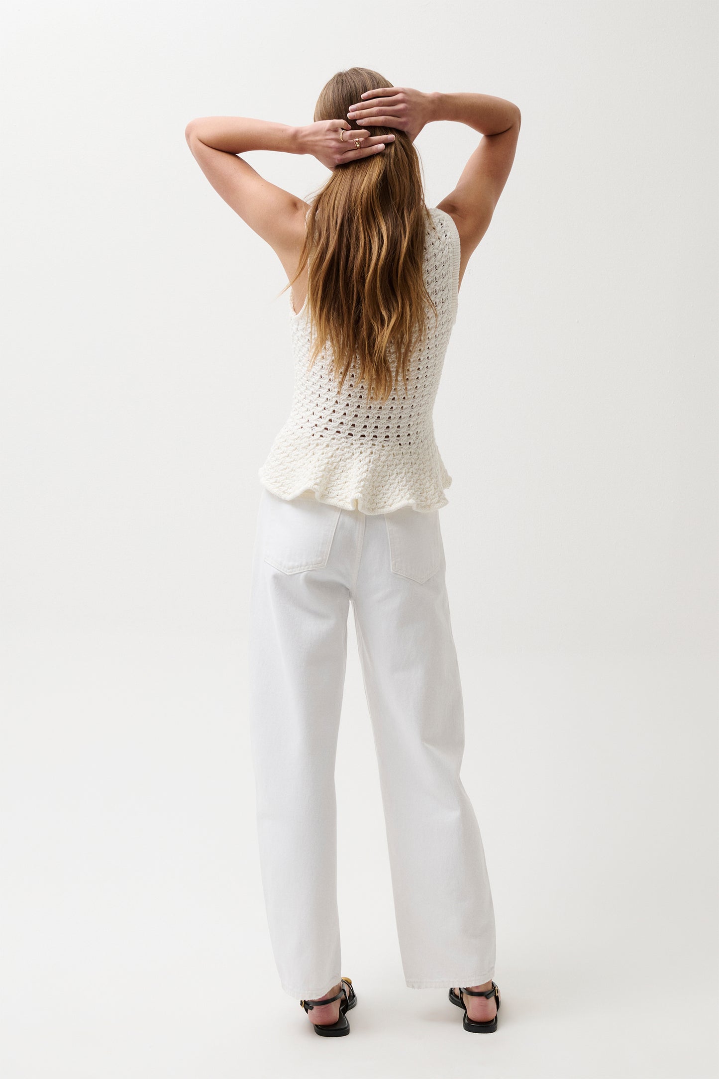 Wes High Rise Barrel Jean - Vivid White