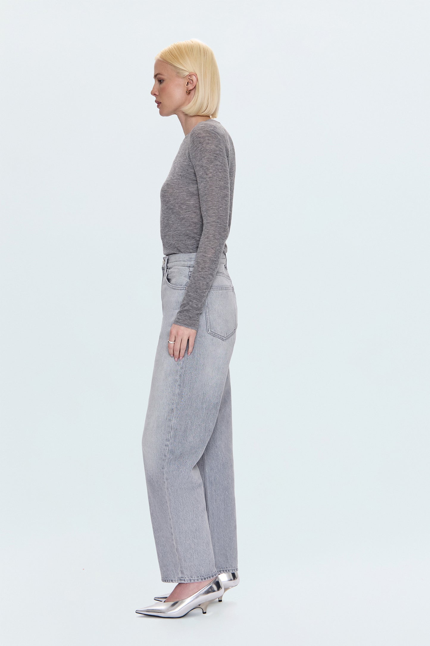 Wes High Rise Barrel Jean - Enigma