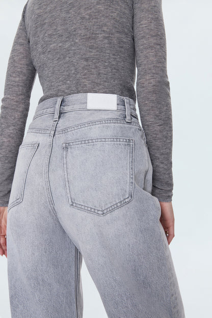 Wes High Rise Barrel Jean - Enigma