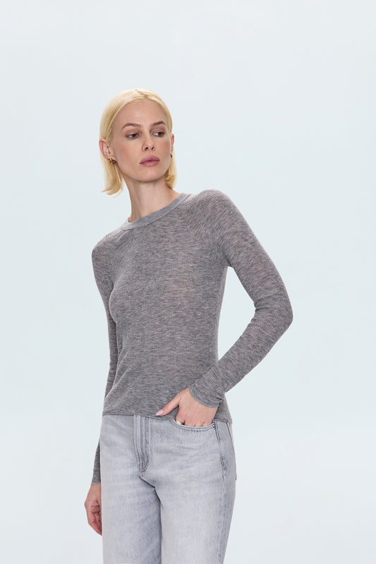 Juno Feather Weight Sweater - Heather Charcoal
