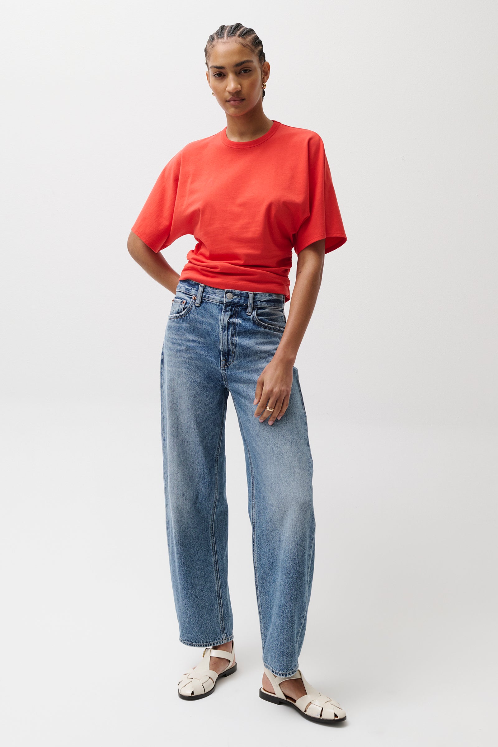 Wes High Rise Barrel Jean - Spectacle
