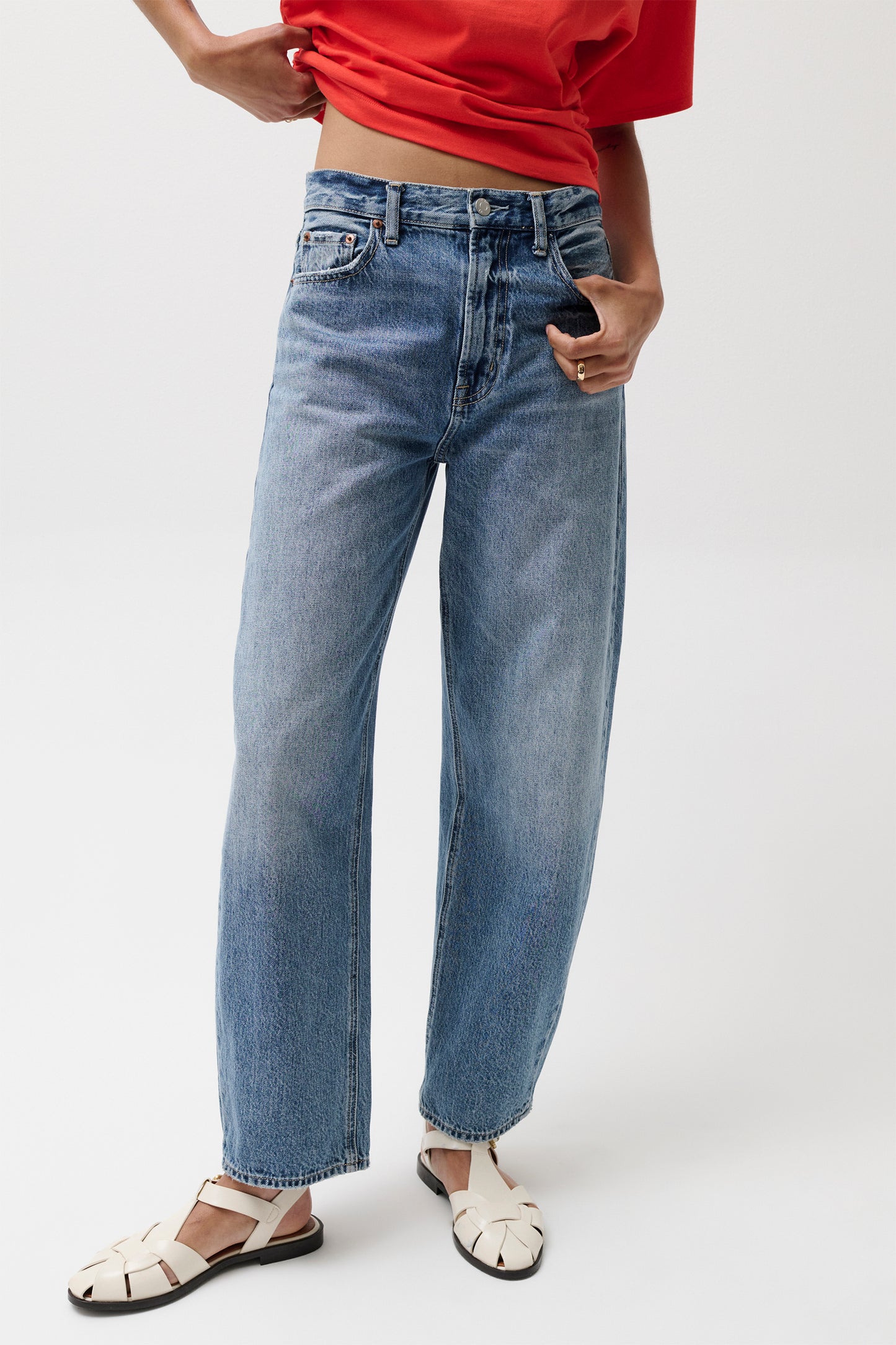 Wes High Rise Barrel Jean - Spectacle