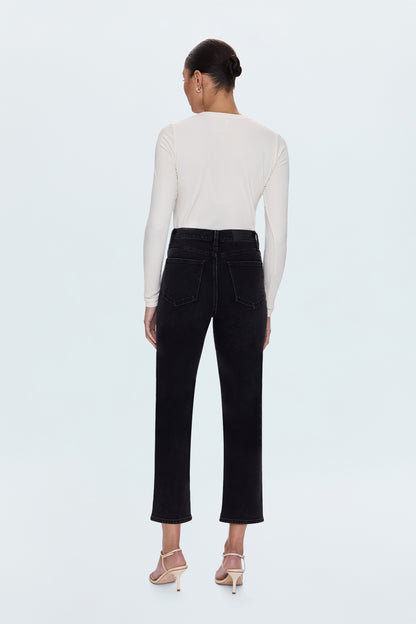 Charlie High Rise Classic Straight Jean - Dark Midnight